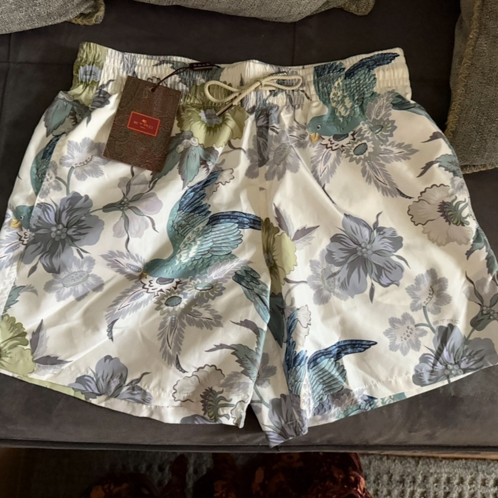 Etro Men’s floral swim trunks